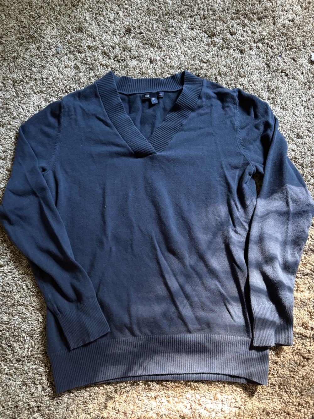 GAP Men's Navy V-Neck Sweater
